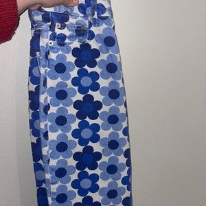 ZARA SIZE 2 FLOWER JEANS
